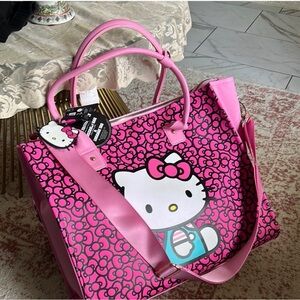 Hello Kitty Pink and Black Patterned Tote